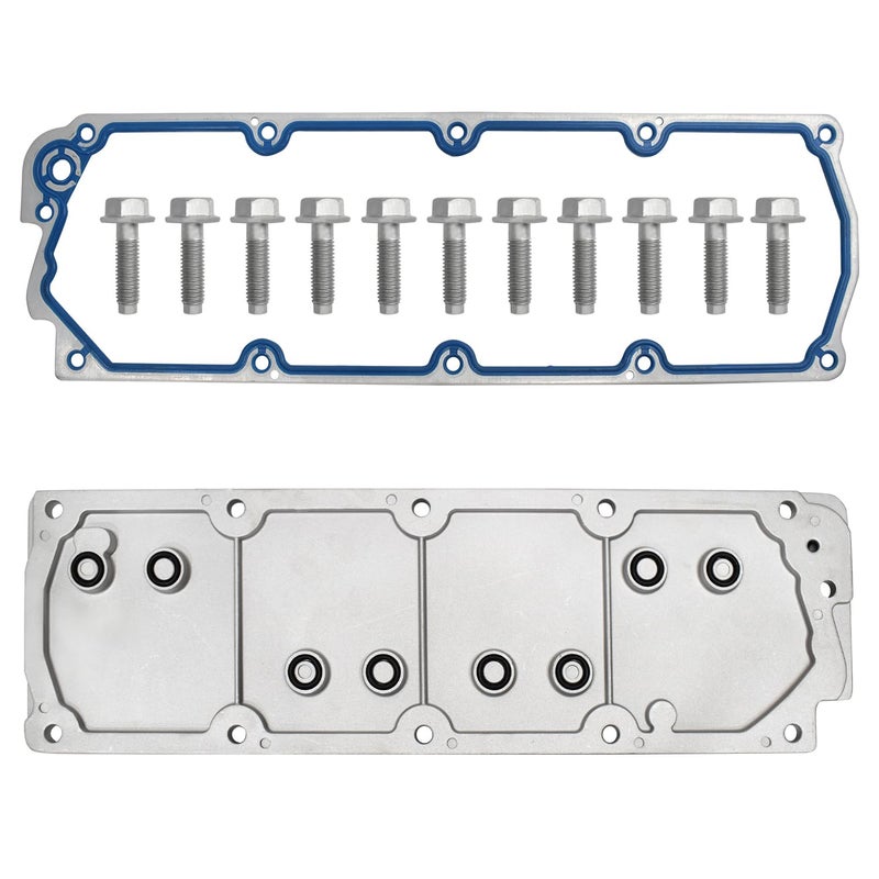 BSTCAR LS Gen 4 Valley Cover Plate Kit Non AFM/DOD Valley Pan Fit for 2007-2013 Chevy GMC Cadillac Silverado Sierra SUV, LS2 LS3 LS7 L92, 4.8L 5.3L 6.0L 6.2L, Replace # 12598832 - Image 1